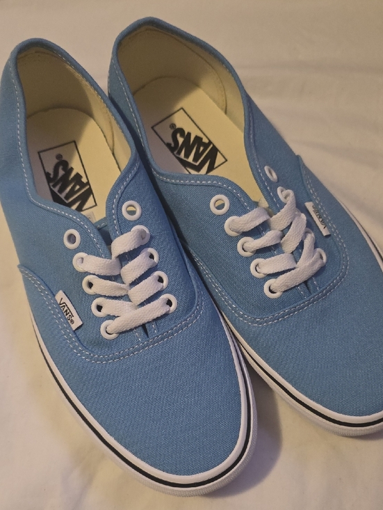 Vans Shoes - Vans Classic Canvas Sneakers in Sky Blue and White